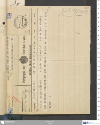 An archival document representing a Correspondence of 2 page(s)