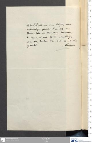 An archival document representing a Correspondence of 1 page(s)