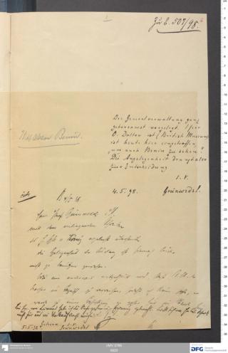 An archival document representing a Correspondence of 2 page(s)