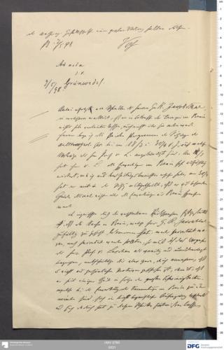 An archival document representing a Correspondence of 2 page(s)