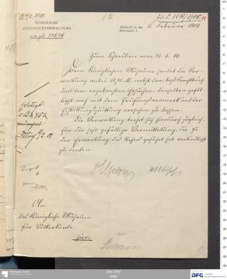 An archival document representing a Correspondence of 2 page(s)
