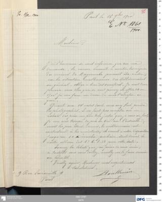 An archival document representing a Correspondence of 2 page(s)