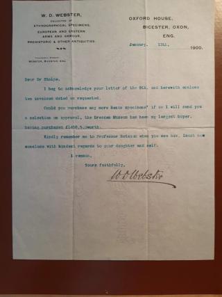 An archival document representing a Correspondence of 1 page(s)