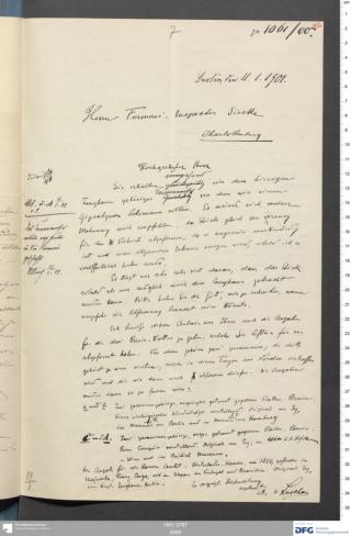 An archival document representing a Correspondence of 1 page(s)
