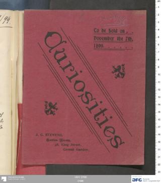 An archival document representing a Auction Catalog of 35 page(s)