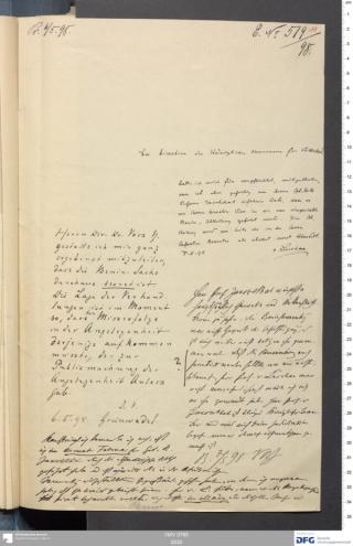 An archival document representing a Correspondence of 1 page(s)