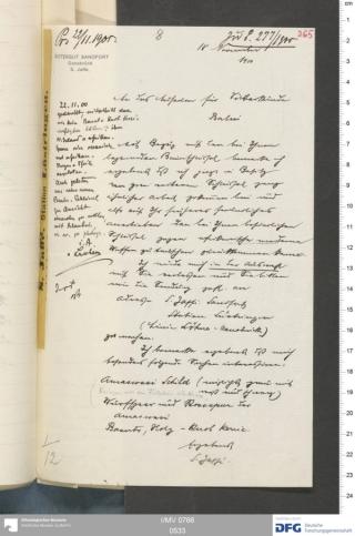 An archival document representing a Correspondence of 2 page(s)