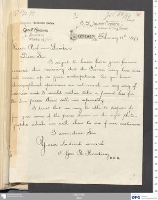 An archival document representing a Correspondence of 2 page(s)