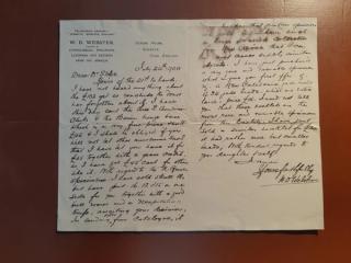 An archival document representing a Correspondence of 1 page(s)