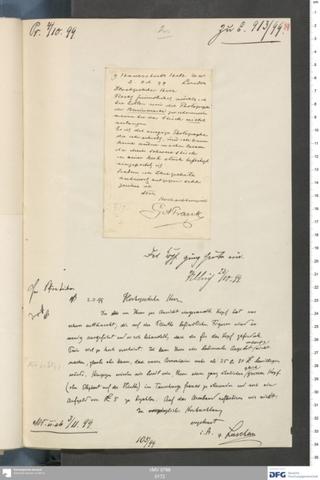 An archival document representing a Correspondence of 1 page(s)