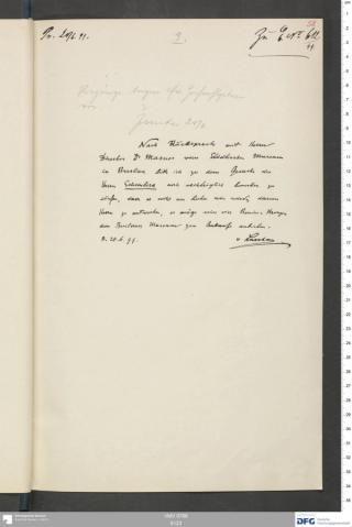 An archival document representing a Correspondence of 2 page(s)