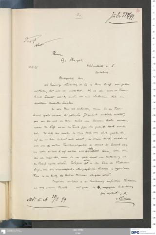 An archival document representing a Correspondence of 2 page(s)