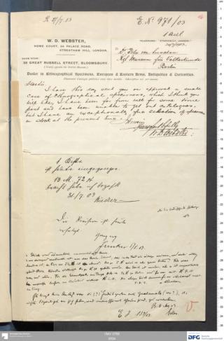 An archival document representing a Correspondence of 1 page(s)
