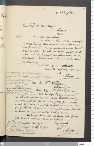 An archival document representing a Correspondence of 1 page(s)