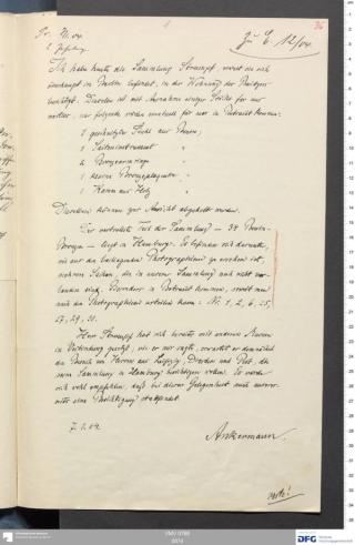 An archival document representing a Correspondence of 2 page(s)