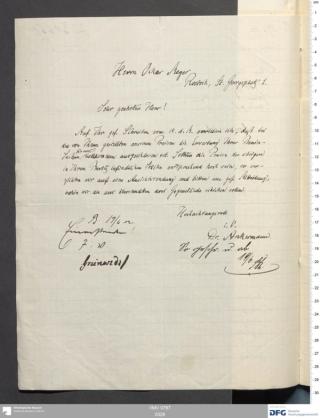 An archival document representing a Correspondence of 1 page(s)