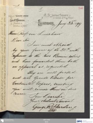 An archival document representing a Correspondence of 2 page(s)