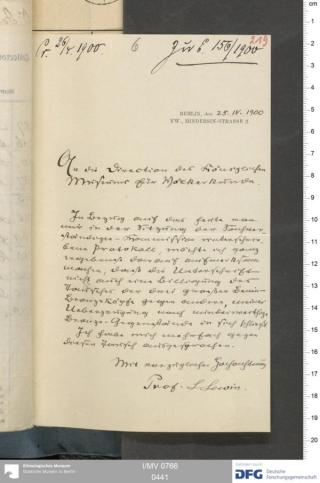 An archival document representing a Correspondence of 2 page(s)