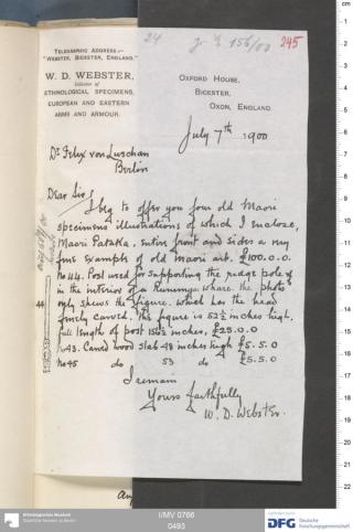 An archival document representing a Correspondence of 2 page(s)