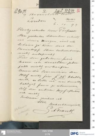 An archival document representing a Correspondence of 2 page(s)