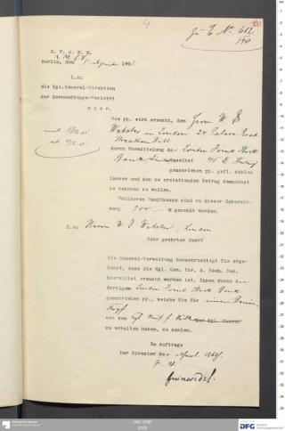 An archival document representing a Correspondence of 2 page(s)