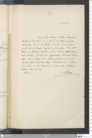 An archival document representing a Correspondence of 2 page(s)